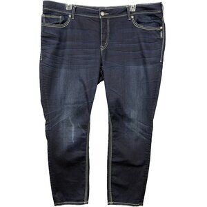 SILVER JEANS CO. Suki Mid Slim Jeans Women’s 24/29 Dark Wash Stretch Denim